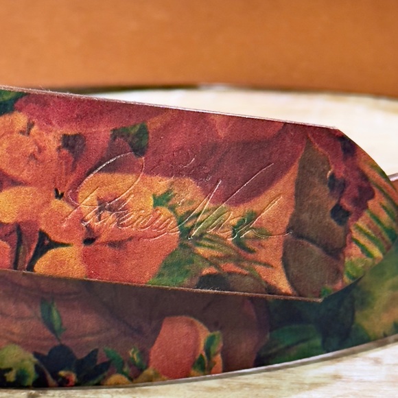 NWT Floral Pattern 100% Leather Belt | Patricia Nash | Size L - Picture 7 of 11